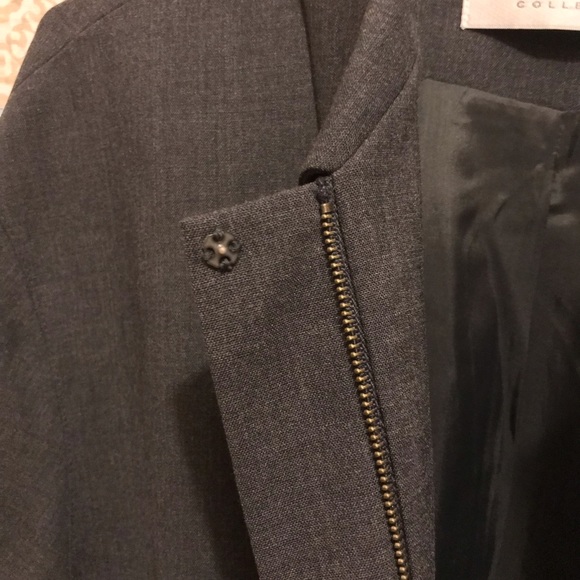 Valerie Stevens Petites Collection Gray Wool Zip Front Long Sleeve Jacket NWOT - Picture 7 of 15